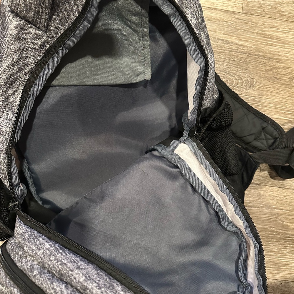 Adidas Heather Gray and Black Backpack with Red Accents - Picture 3 of 4